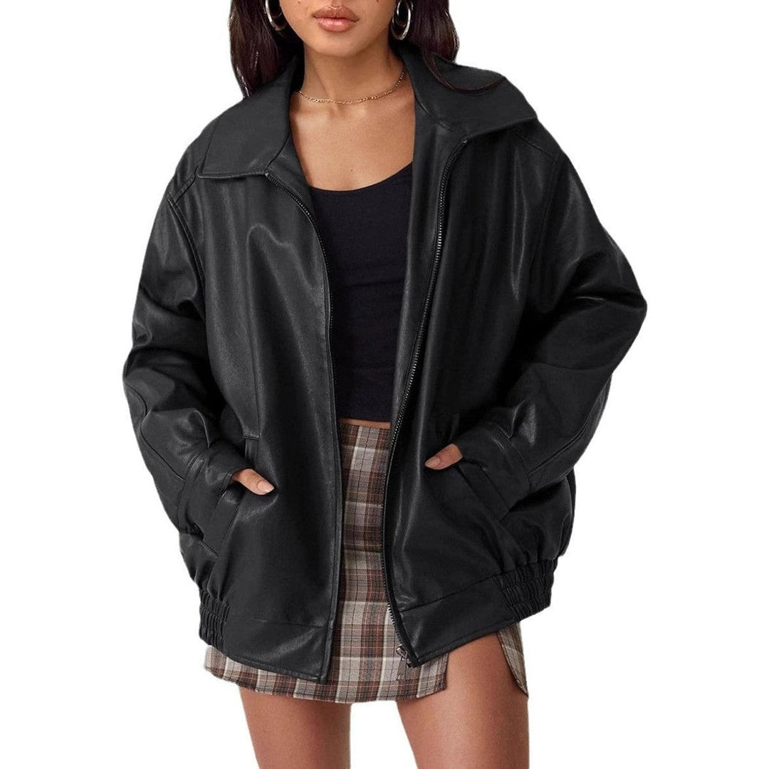 Delaney | Effortless And Cool Oversized Leather Jacket