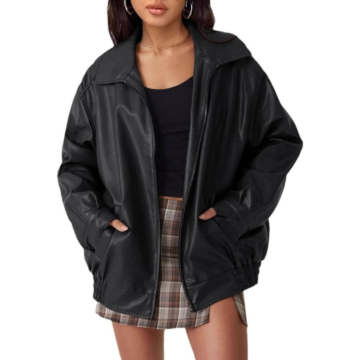 Delaney | Effortless And Cool Oversized Leather Jacket