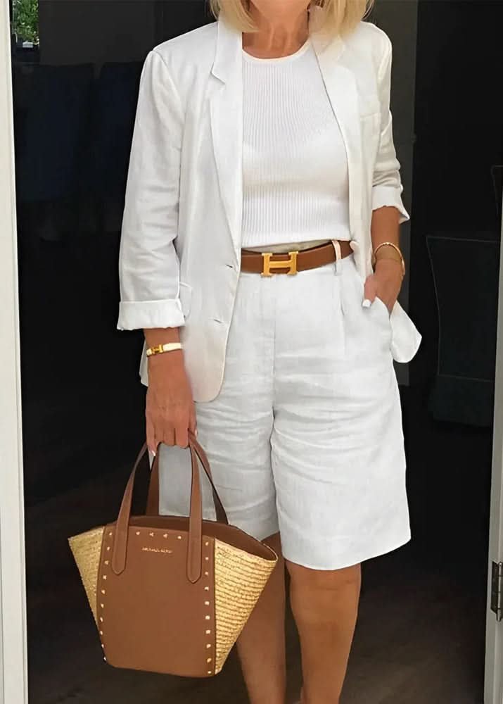 Stella | Elegant Blazer and Tailored Shorts Set