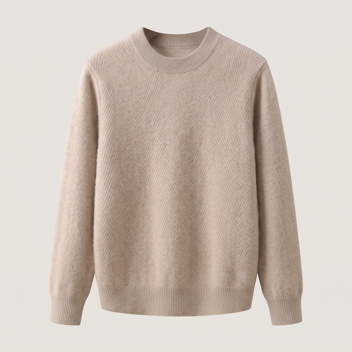 Grayson | Lightweight Textured Style Cashmere Knit Sweater