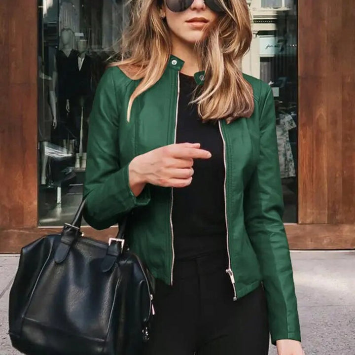 Diana | Modern And Polished Cropped Leather Jacket