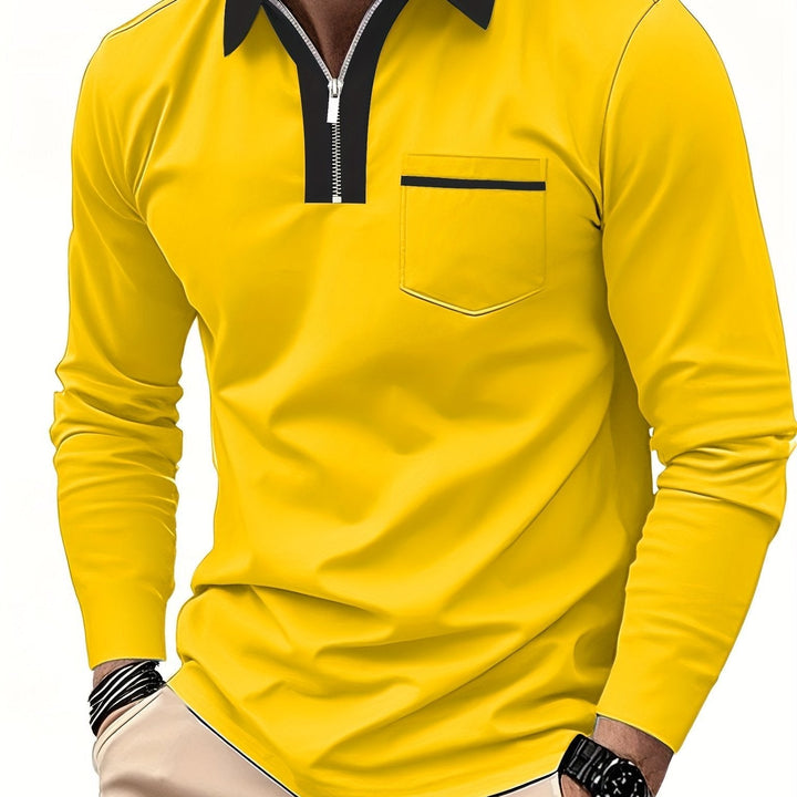 Daniel | Refined Long-Sleeve Zip-Collar Polo Shirt