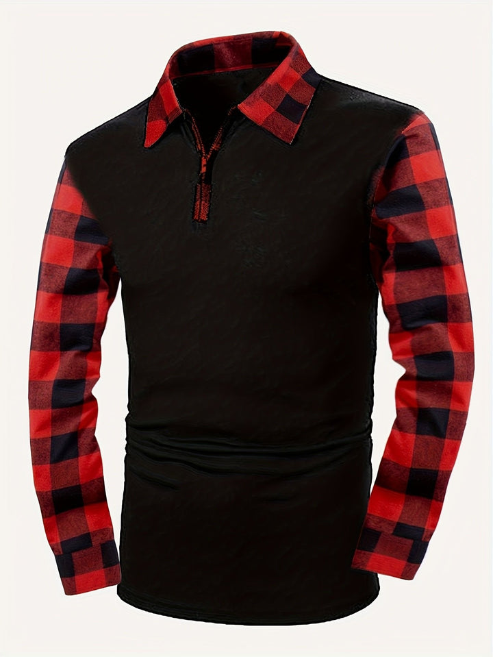 Adrian | Refined Half-Zip Contrast Lumberjack