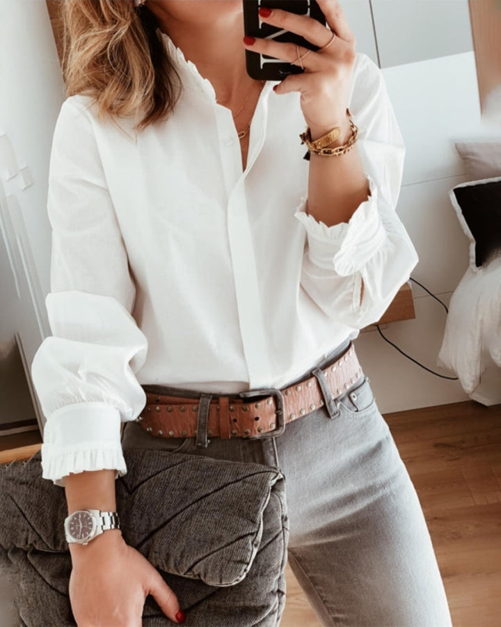 Lotus Leaf Patch Long Sleeve Shirt