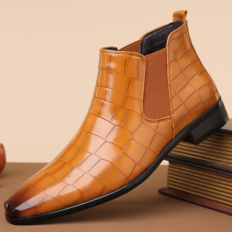 Alligator Elegance Chelsea Boots