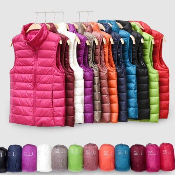 Charlotte – New Waterproof Vest with White Duck Down