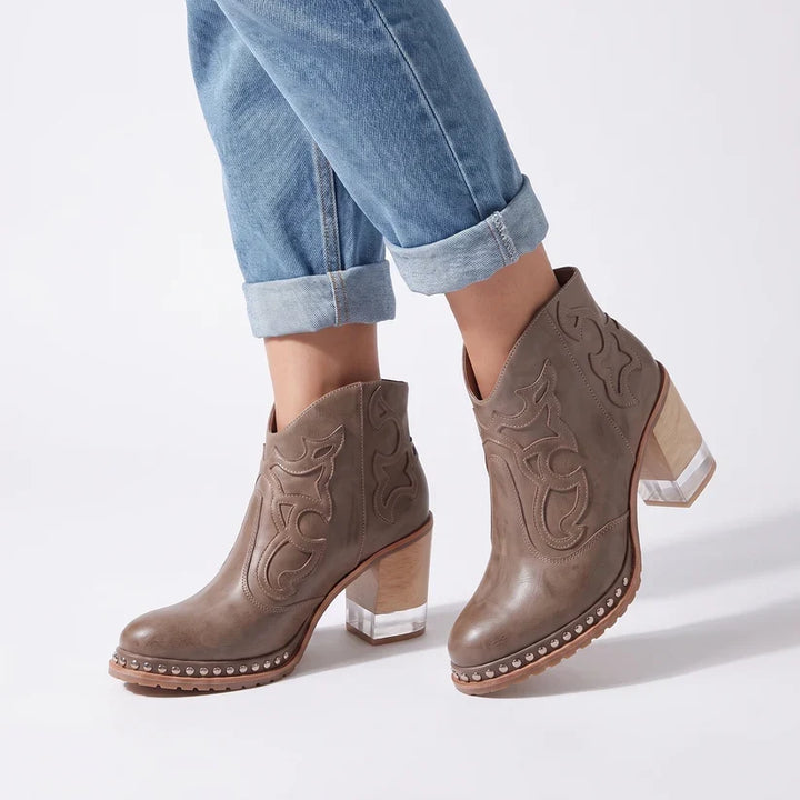 Melina | Stylish Casual Ankle Boots with High Heels