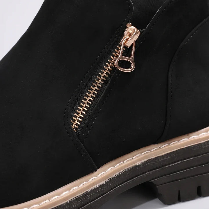 Eliana | Elegant Suede Style Platform Ankle Boots