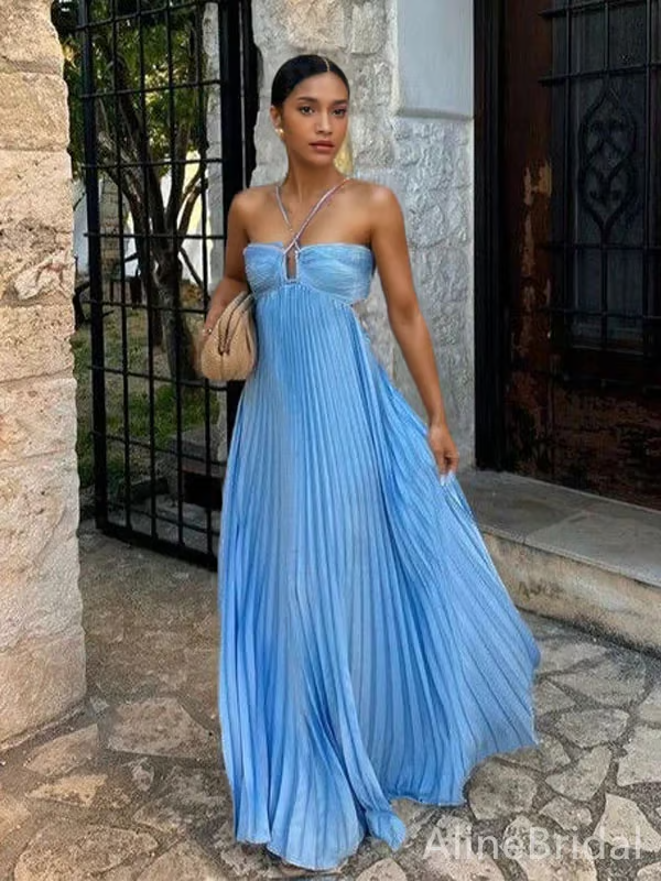 Tansy | Summer Glow Halter Maxi Dress
