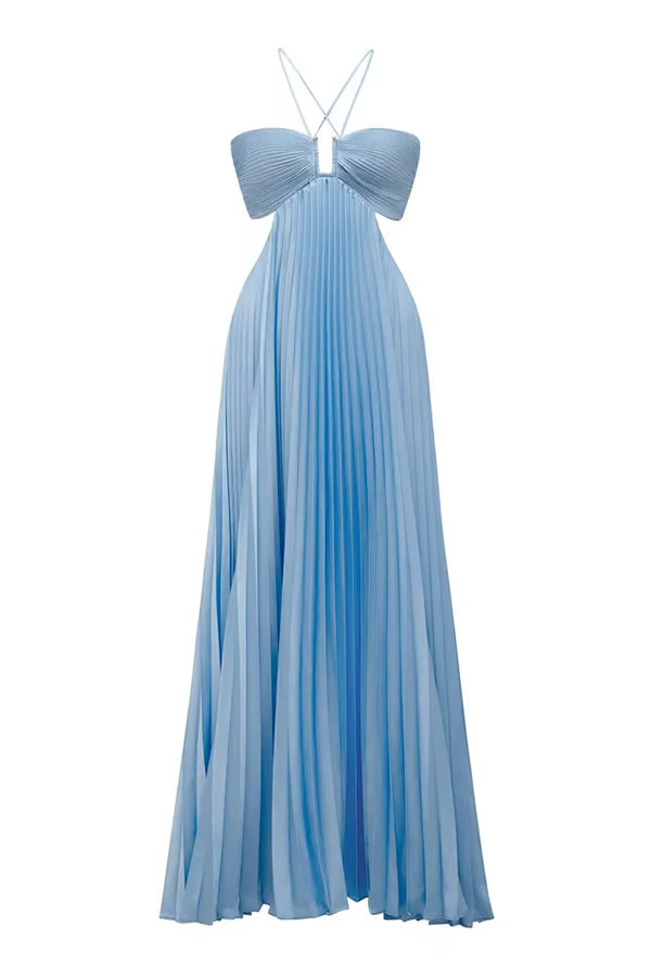 Tansy | Summer Glow Halter Maxi Dress