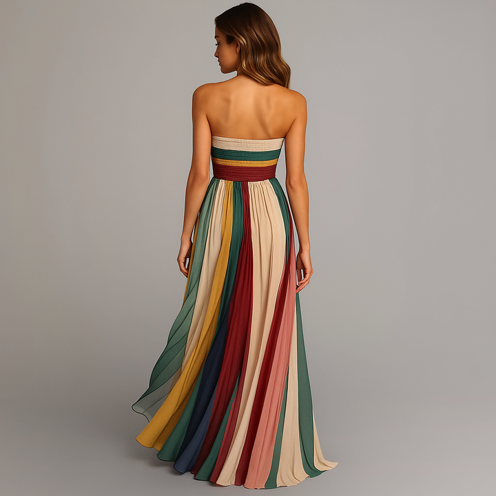 Judith™ | Strapless Pleated Maxi Dress