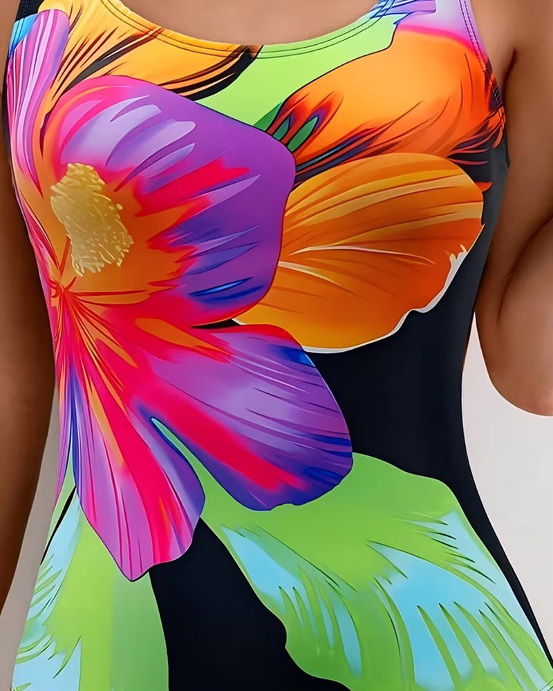 Comfortable Printed One Piece Swimsuit