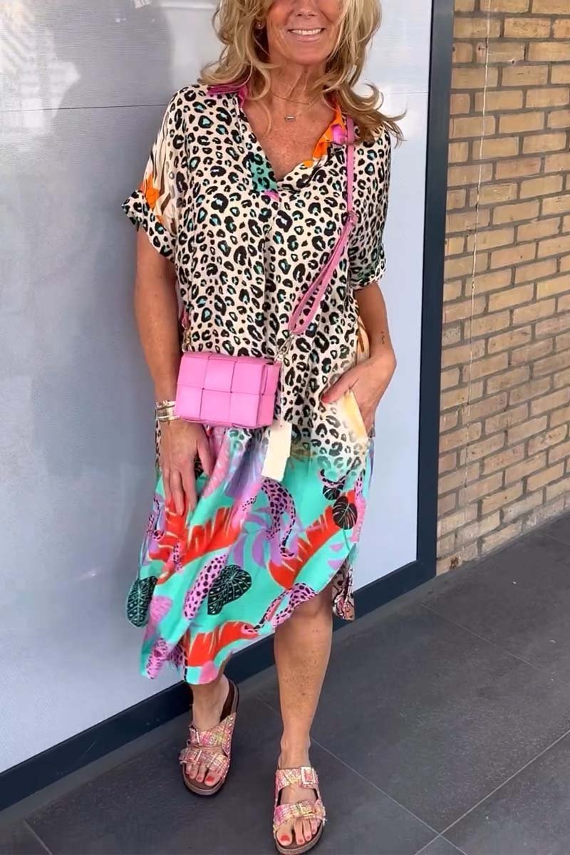 Amanda - Relaxed Leopard Dress