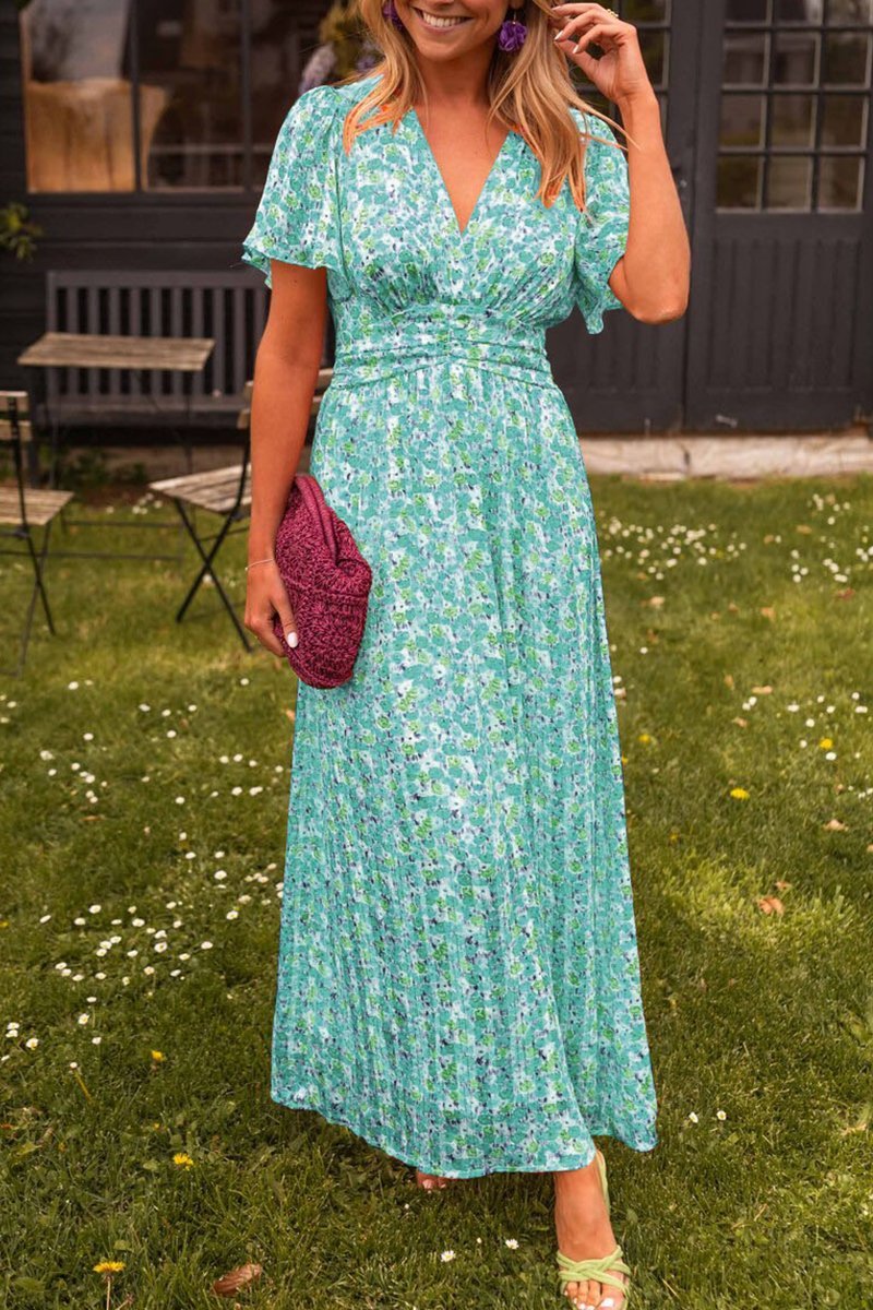 Alora Elegant V-Neck Maxi Dress