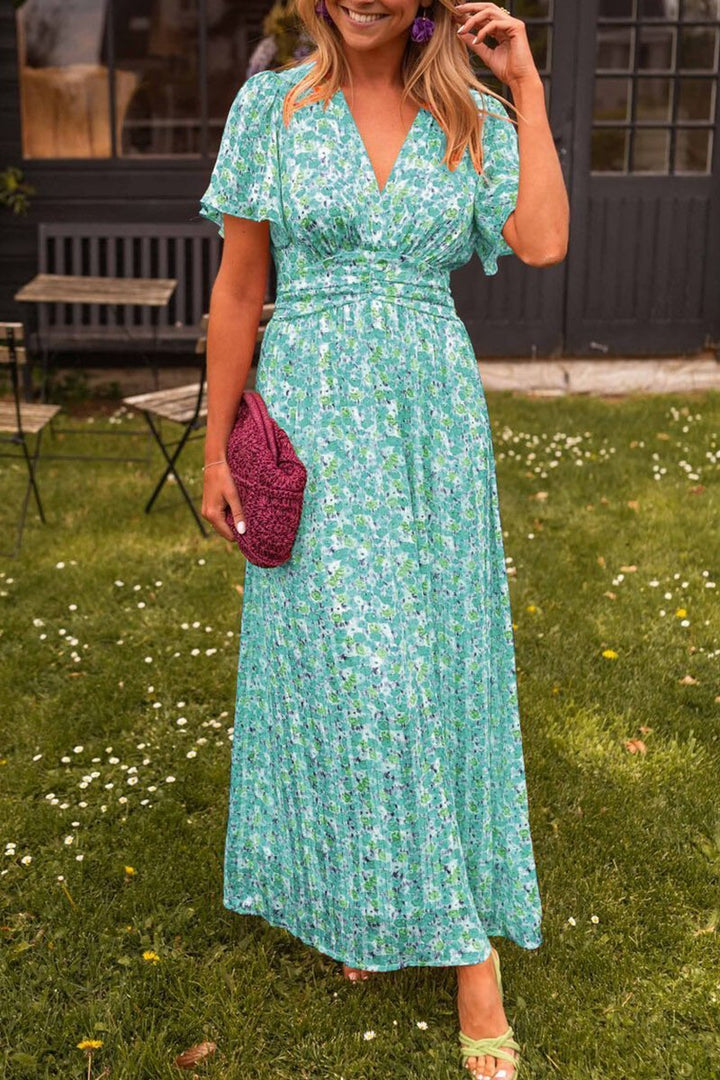 Alora Elegant V-Neck Maxi Dress
