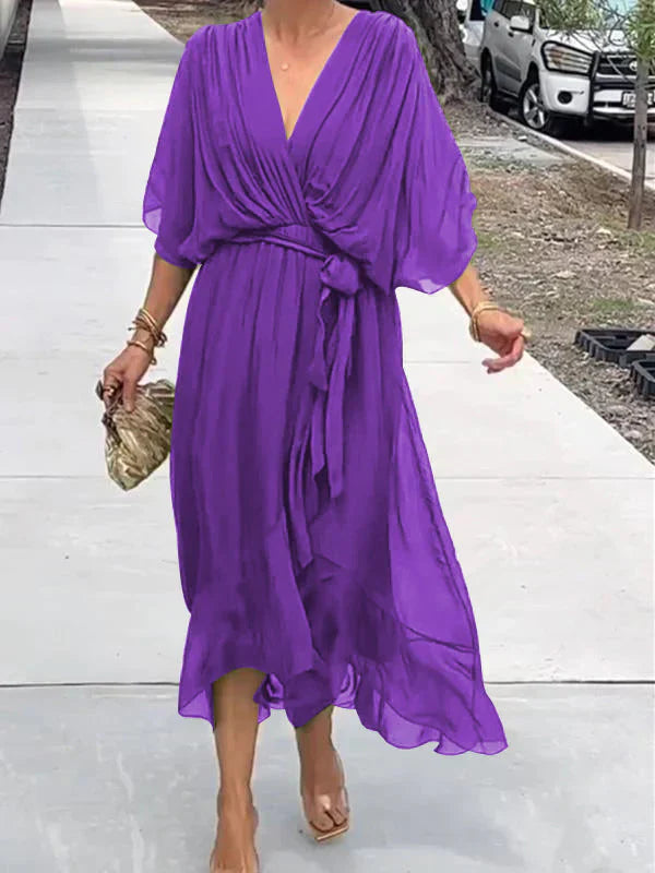 Ulani - V-Neck Flowy Dress