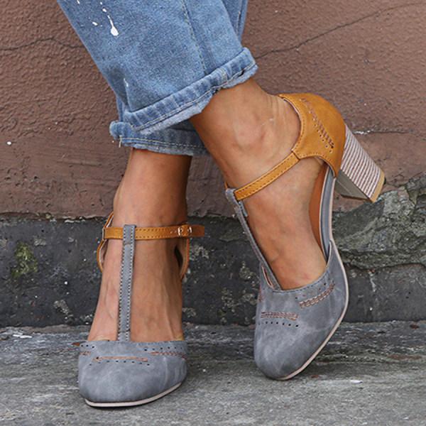 Alicia | Stylish T-Strap Heels for Women