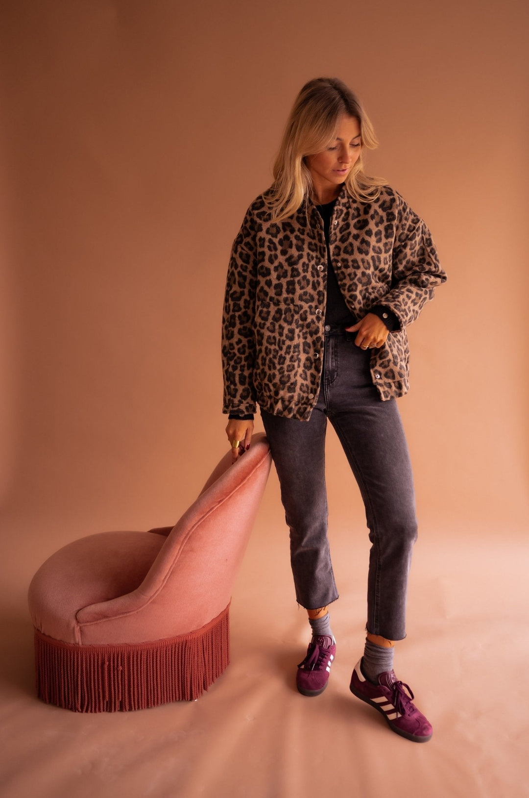 THESAVELLE – LEOPARD PRINT TRENDY JACKET
