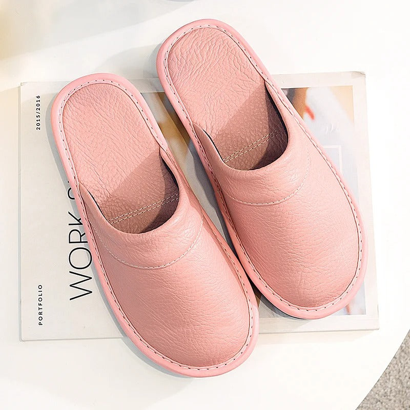 Xavier | Mens Leather Slippers – Ergonomic Comfort