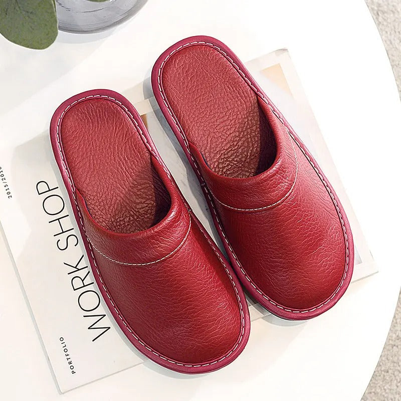 Xavier | Mens Leather Slippers – Ergonomic Comfort