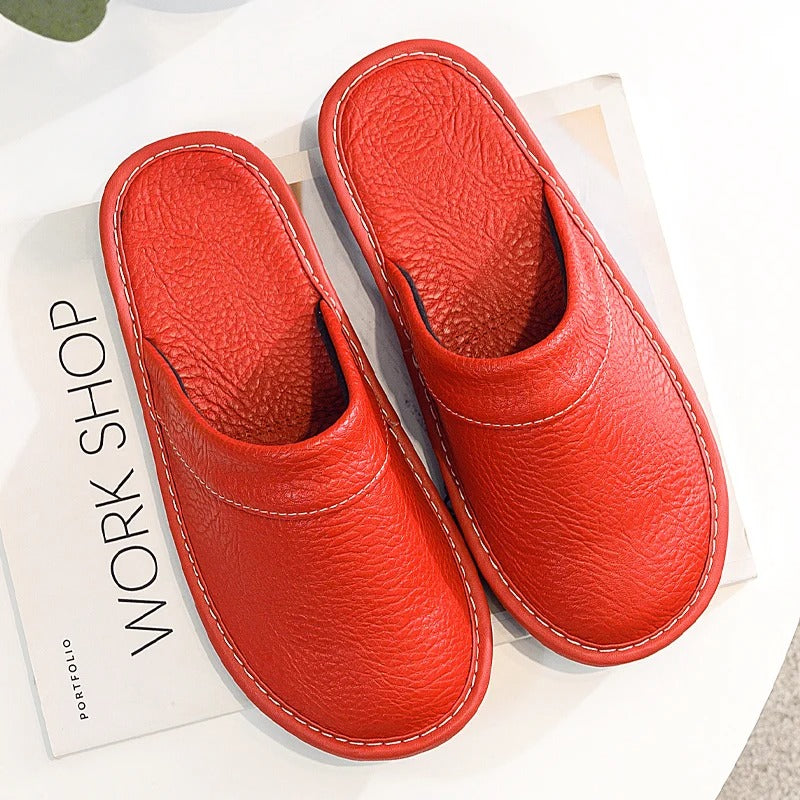 Xavier | Mens Leather Slippers – Ergonomic Comfort