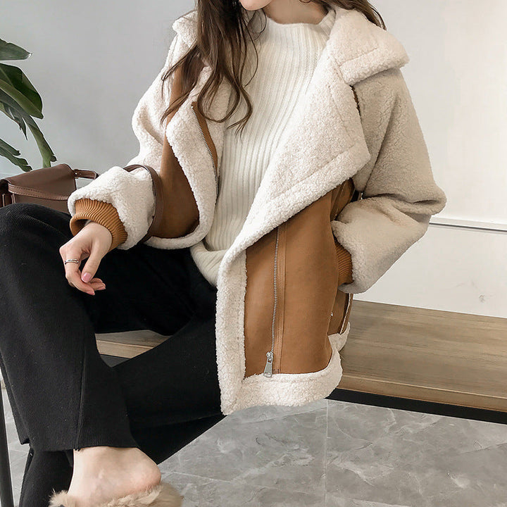 ARISELITH – STYLISH FAUX SHEARLING ZIP-UP JACKET