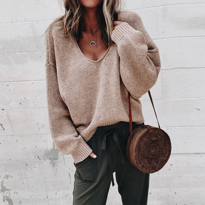 Gwen | Women's Oversized V-Neck Sweater