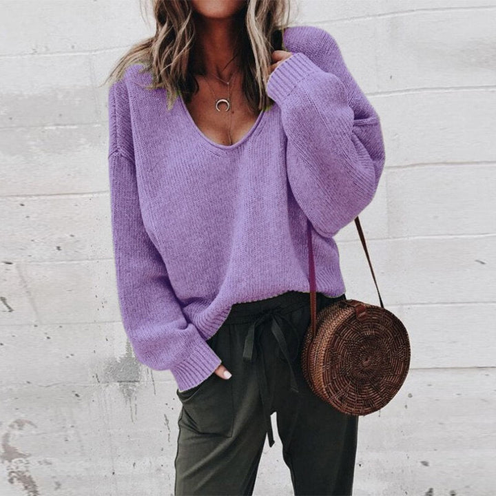 Gwen | Women's Oversized V-Neck Sweater